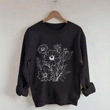 Retro Outline Wildflower Sweatshirt