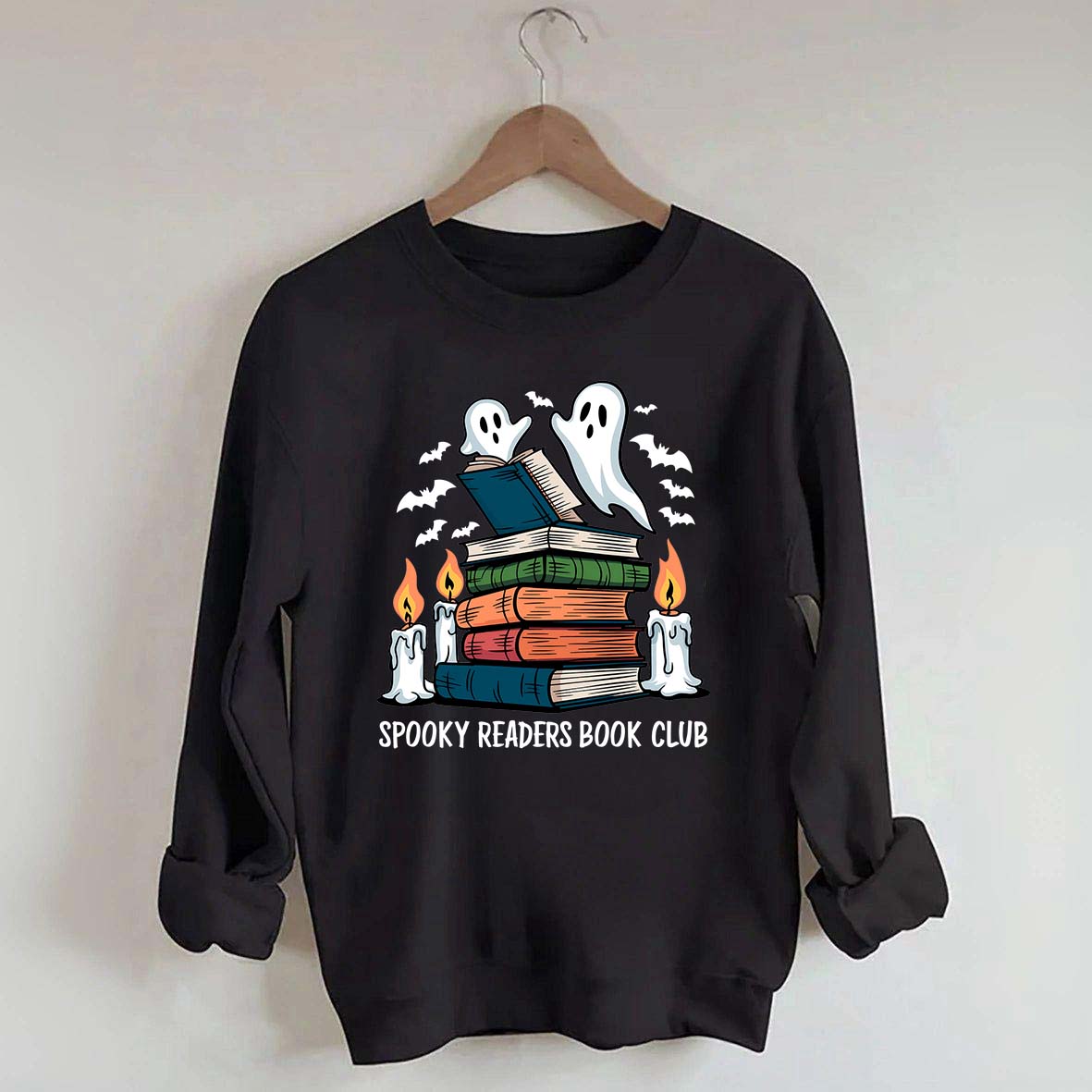 Spooky Readers Book Club Ghost Sweatshirt