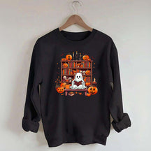 Ghost Book Reader Literature Lover Sweatshirt
