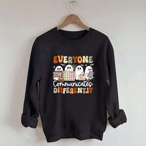 Halloween Everyone Communicates Differently Sweatshirt