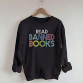 Retro Read Banned Books Rainbow Sweatshirt