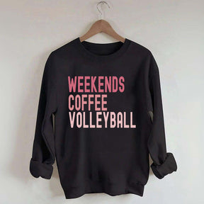 Weekend Coffee Volleyball Pink Sweatshirt
