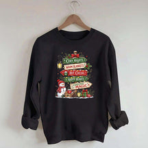 Funny Watercolor Christmas Signpost Sweatshirt