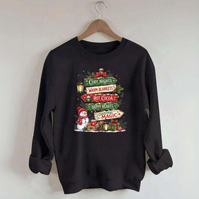 Funny Watercolor Christmas Signpost Sweatshirt