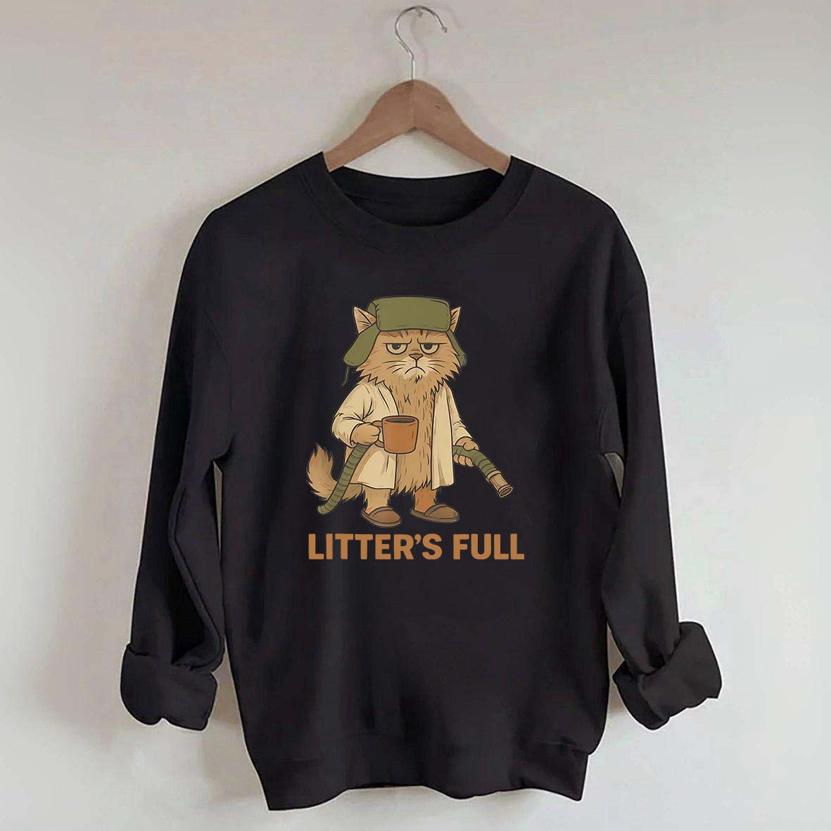 Litters Full Funny Cat Lovers Christmas Xmas Sweatshirt
