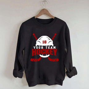 Custom Hockey Name Graphic Sweatshirt
