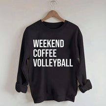 Weekend Coffee Volleyball Coach Sweatshirt