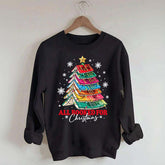 Cute All Booked For Christmas Tree Sweatshirt