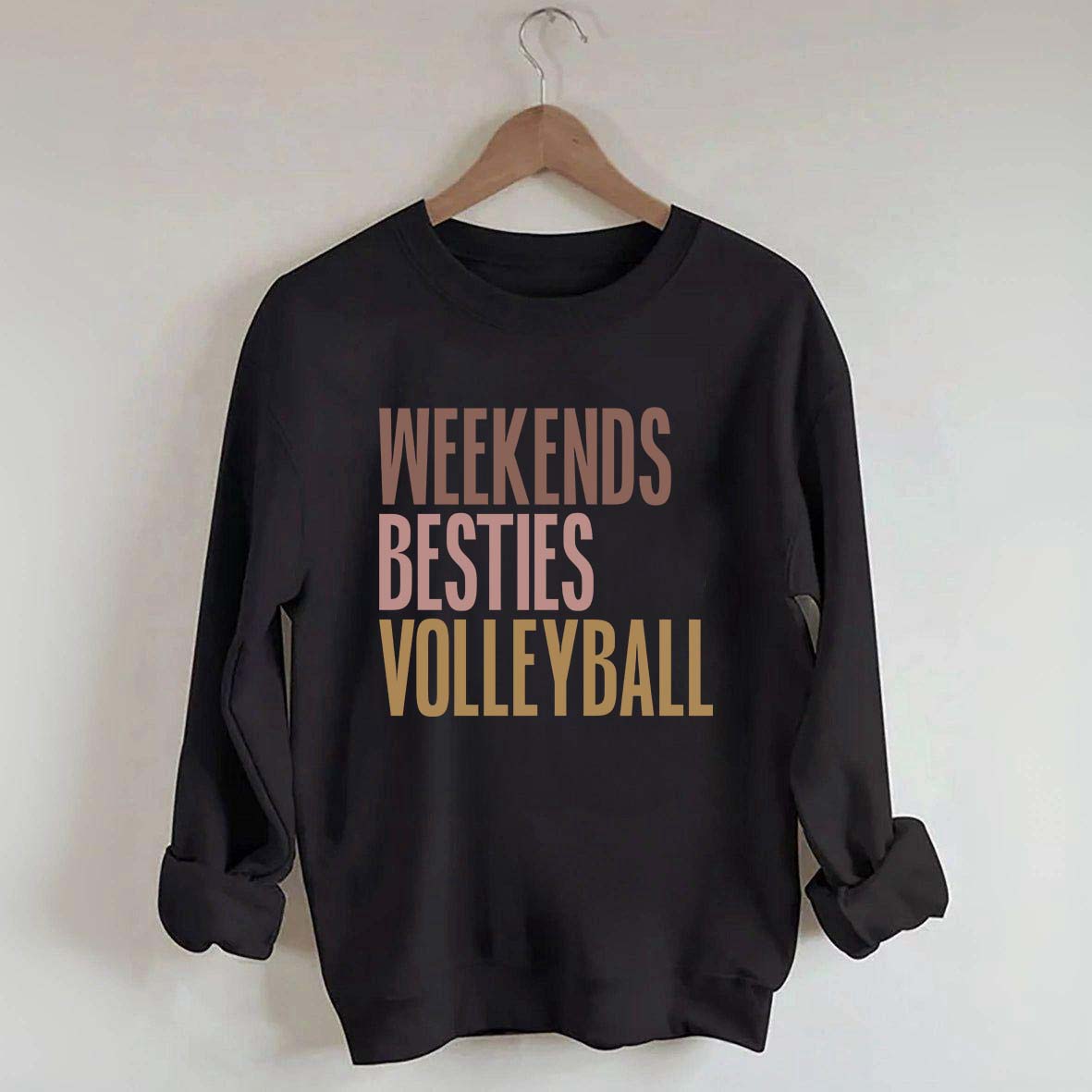 Weekends Besties Volleyball Sweatshirt