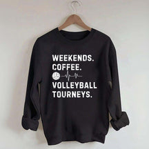 Weekends Coffee Volleyball Players Sweatshirt