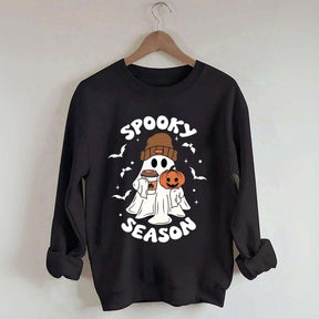 Halloween Ghost Spooky Season Coffee Sweatshirt