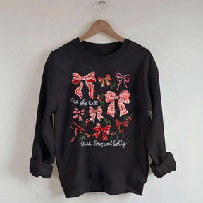 Christmas Coquette Bow Holiday Sweatshirt
