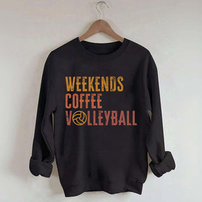 Weekends Coffee Volleyball Cute Sweatshirt