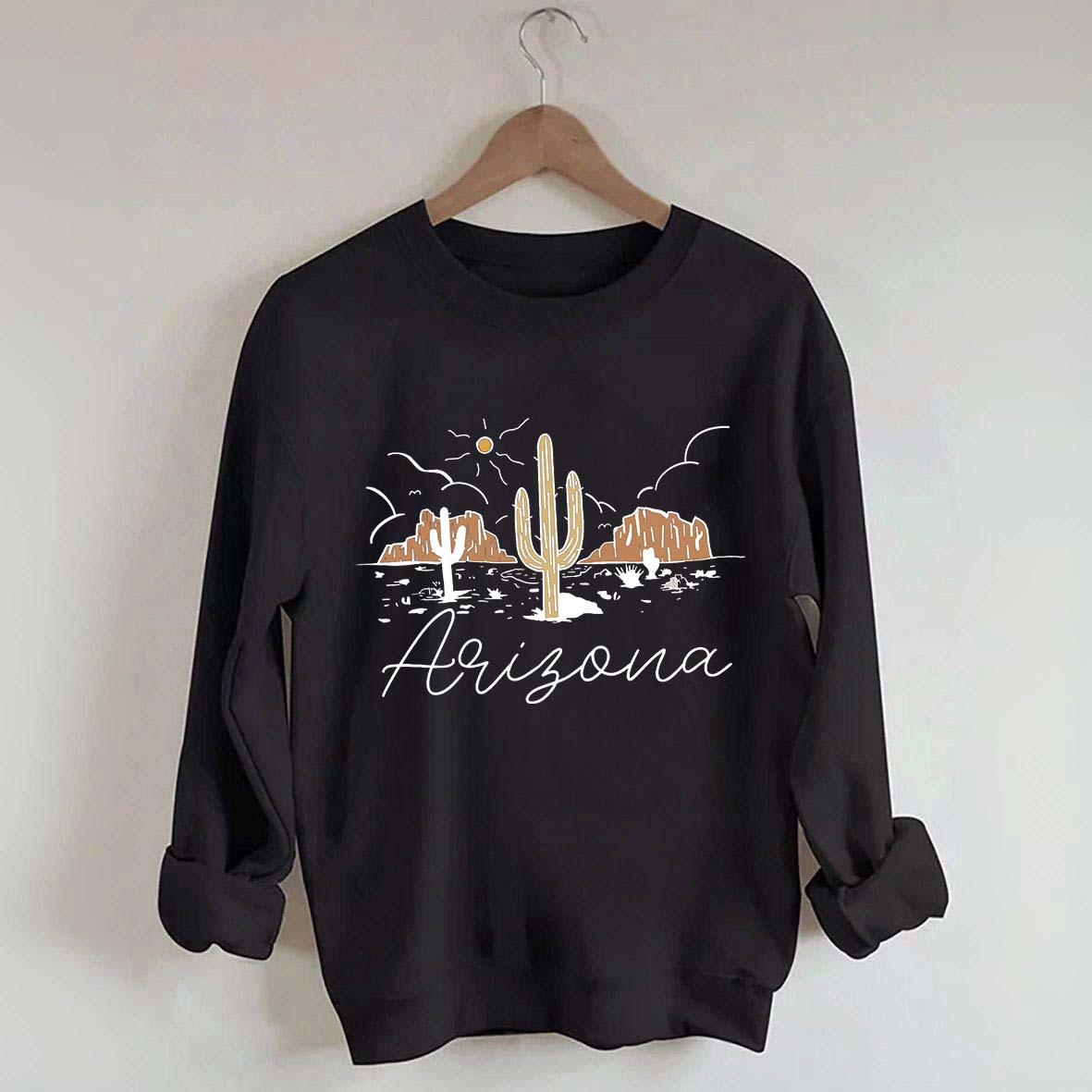 Arizona Desert Graphic Retro Cactus Sweatshirt