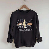 Arizona Desert Graphic Retro Cactus Sweatshirt