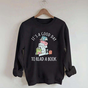 It's A Good Day To Read Pig Elephant Sweatshirt
