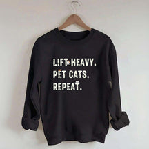 Funny Weight Lifting Cats Sweatshirt