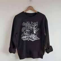 Cat Reading Book Sweatshirt