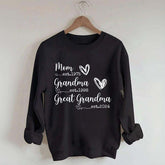 Custom Mom Grandma Great Grandma Est Year Sweatshirt