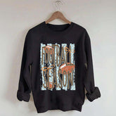 Trendy Stripes Football Mom Sweatshirt
