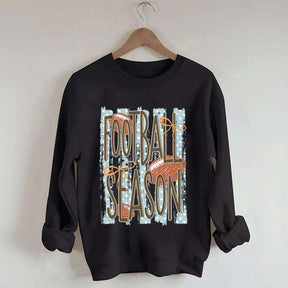 Trendy Stripes Football Mom Sweatshirt