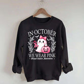In October We Wear Pink Ghost Sweatshirt