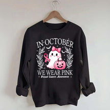 In October We Wear Pink Ghost Sweatshirt