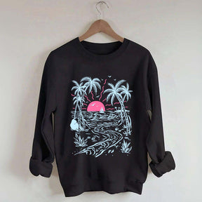 Salty Summer Beach Life Tree Sweatshirt