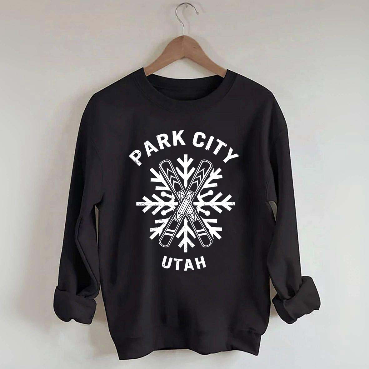 Park City Utah Snowflakes Ski Sweatshirt