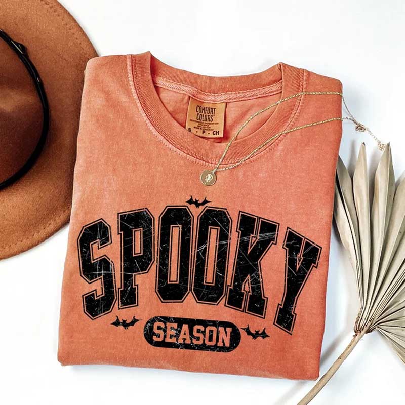 Womens Halloween Spooky Season Fall T-Shirt