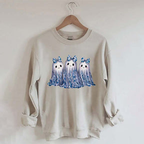 Blue Toile Ghost Sweatshirt