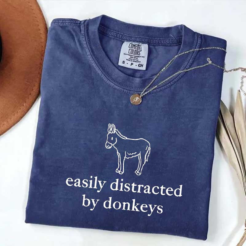 Easily Distracted by Donkeys T-Shirt