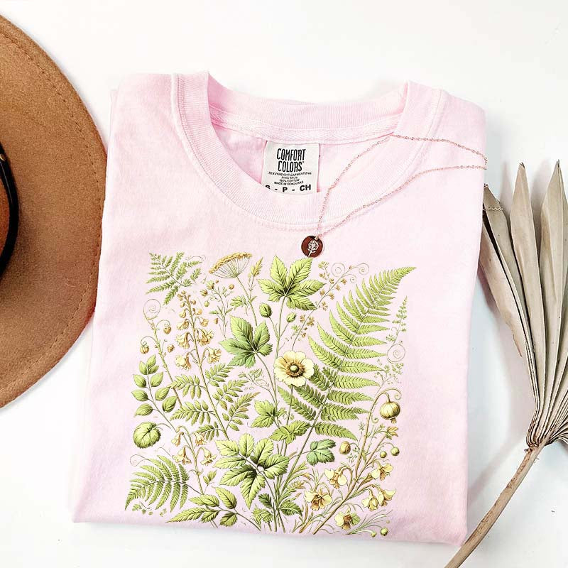 Botanical Fern & Wildflowe T-Shirt