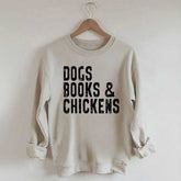 Trendy Dogs Books & Chickens Sweatshirt