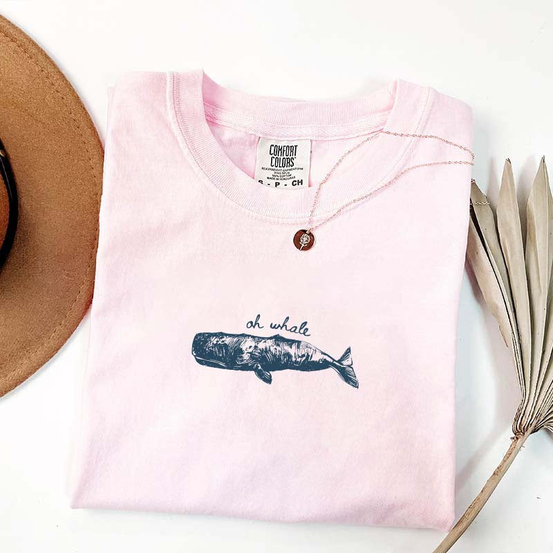 Minimalist Beach Oh Whale T-Shirt