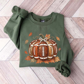 Fall Game Day Football Pumpkin Sweatshirt