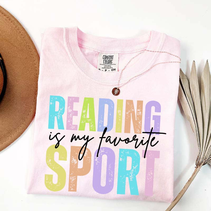 Reading is my Favorite Sport Literary Girl T-Shirt