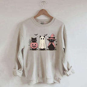 Boo Ghost Black Cat Sweatshirt