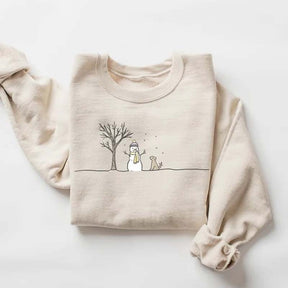 Dog Christmas Snowman Sweatshirt