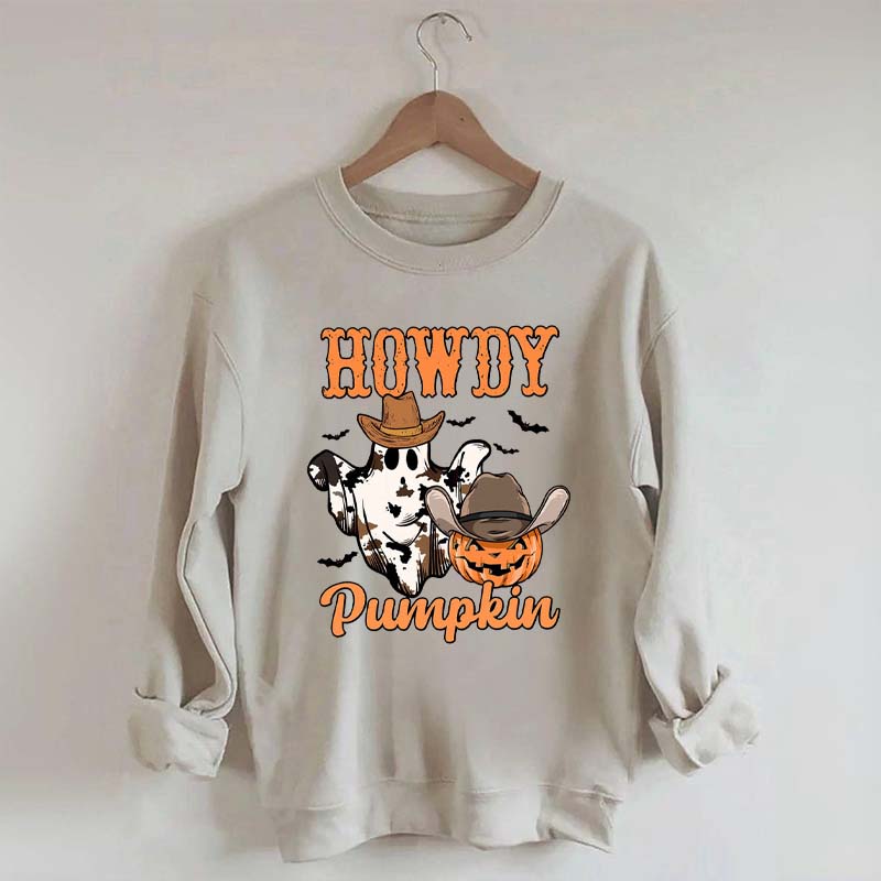 Retro Halloween Howdy Pumpkin Sweatshirt