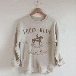 Custom Horse Equestrian Social Club Sweatshirt
