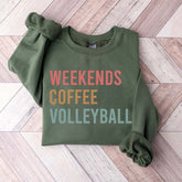 Weekends Coffee Volleyball Sport Sweatshirt