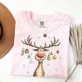 Retro Merry Christmas Retro Reindeer T-Shirt