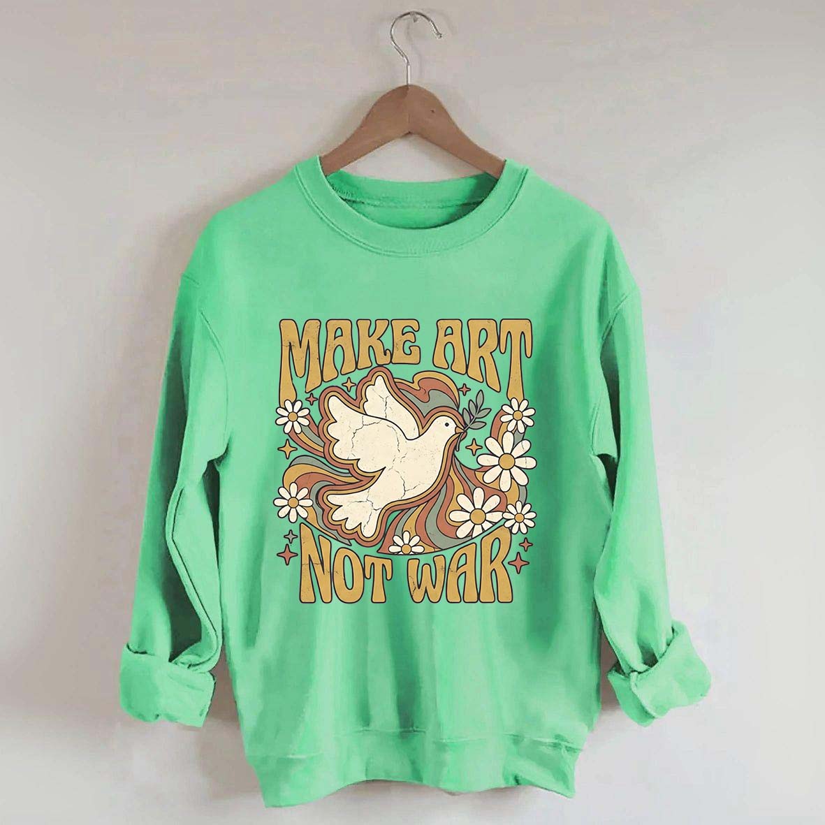 Retro Make Art Not War Sweatshirt