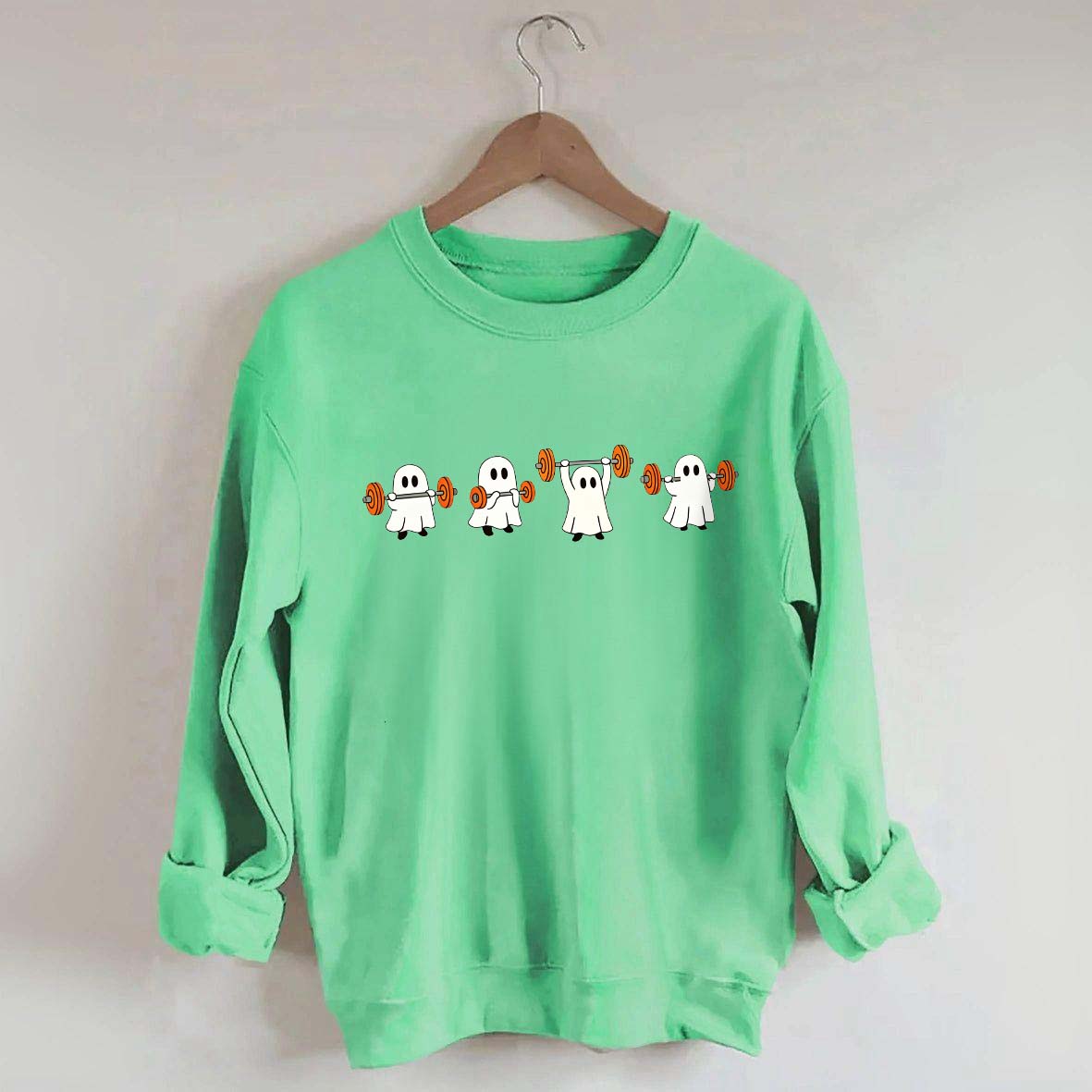 Weight Lifting Ghosts Halloween Sweatshirt