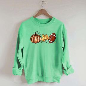Fall Football Pumpkin Graphic Sweatshirt