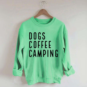 Dogs Coffee Camping Trending Sweatshirt