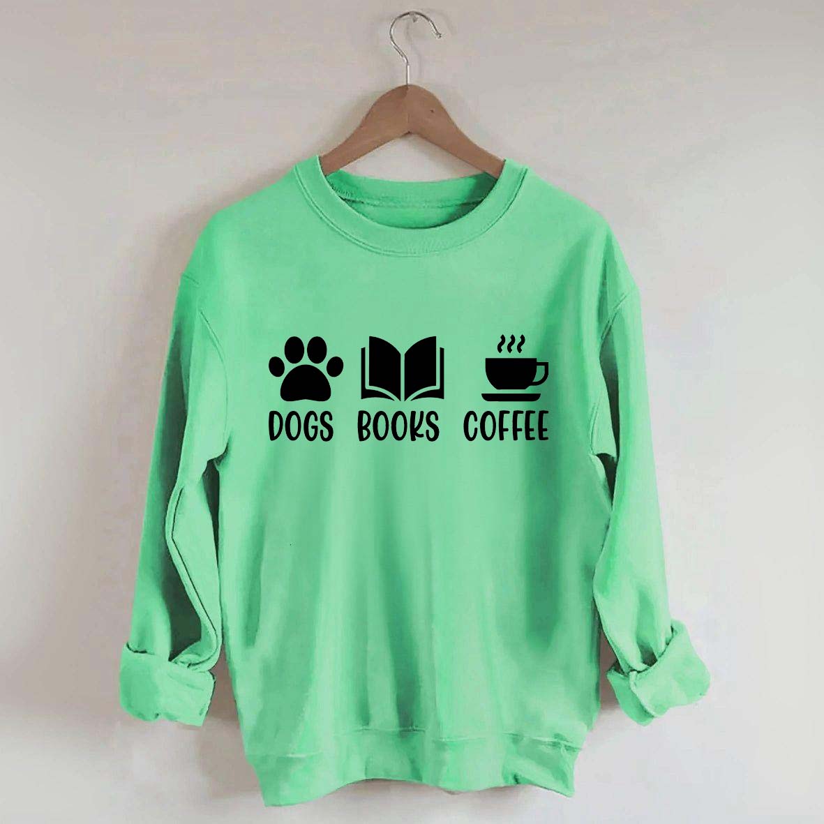 Dogs Books Coffee Lover Sweatshirt