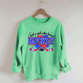 Cozy Gildan Hockey Girl Sweatshirt