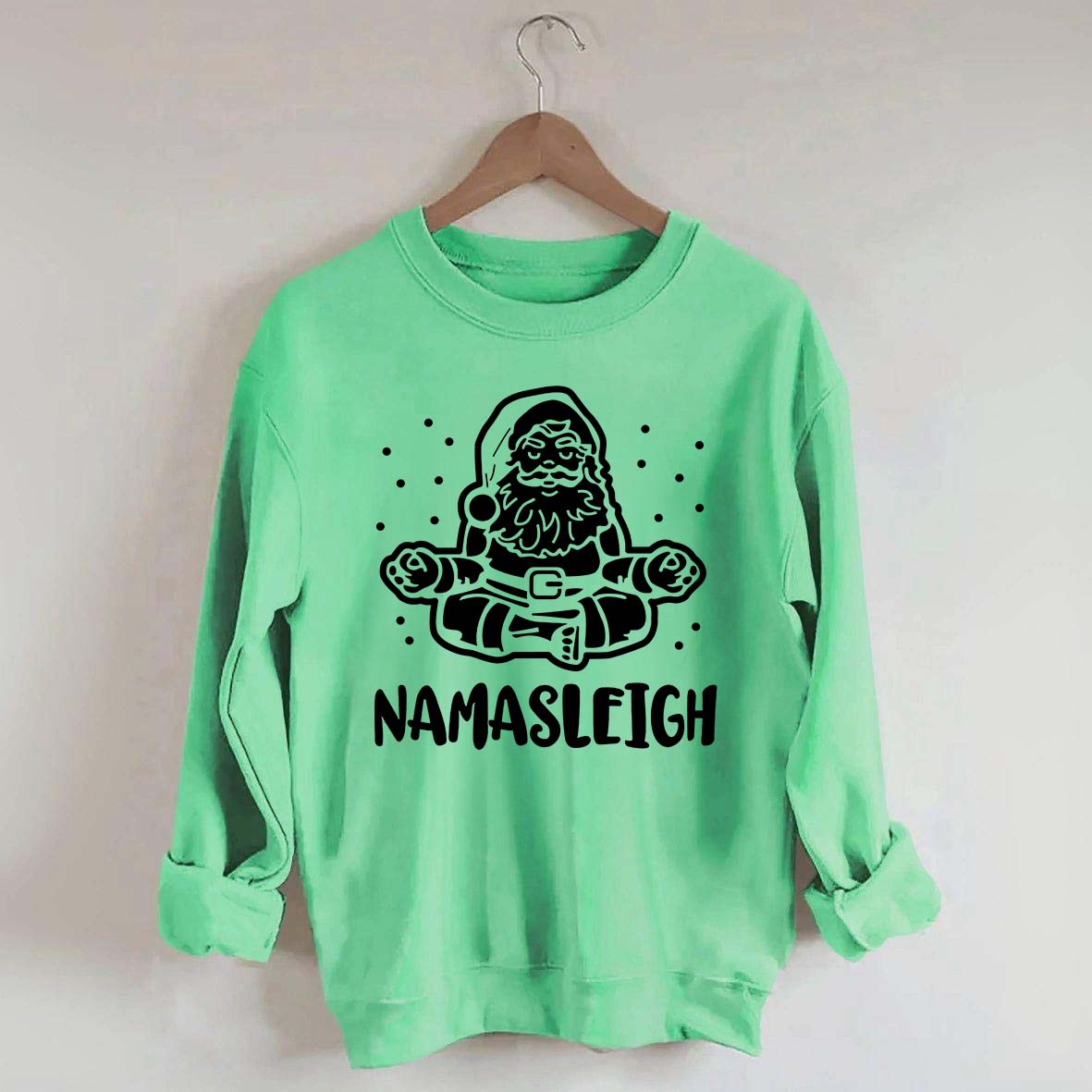 Namasleigh Funny Santa Christmas Sweatshirt